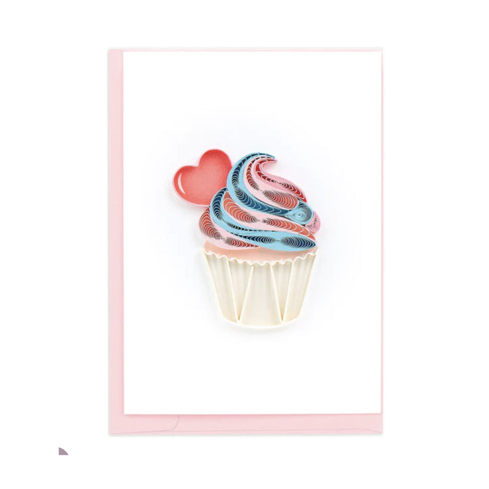 Quilled Lovely Cupcake Gift Enclosure Mini Card