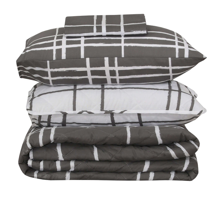 Quilted Comforter Set 6 Pcs Design 914 - Nishat Creative Store