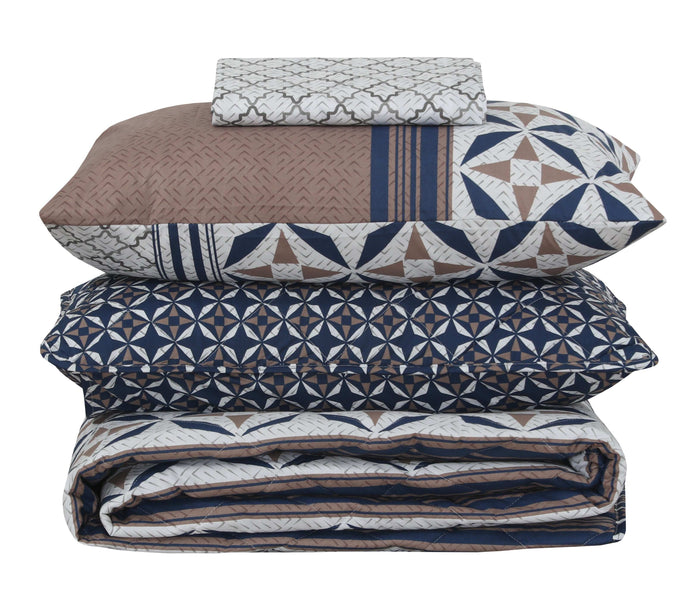 Quilted Comforter Set 6 Pcs Design 924 - Nishat Creative Store