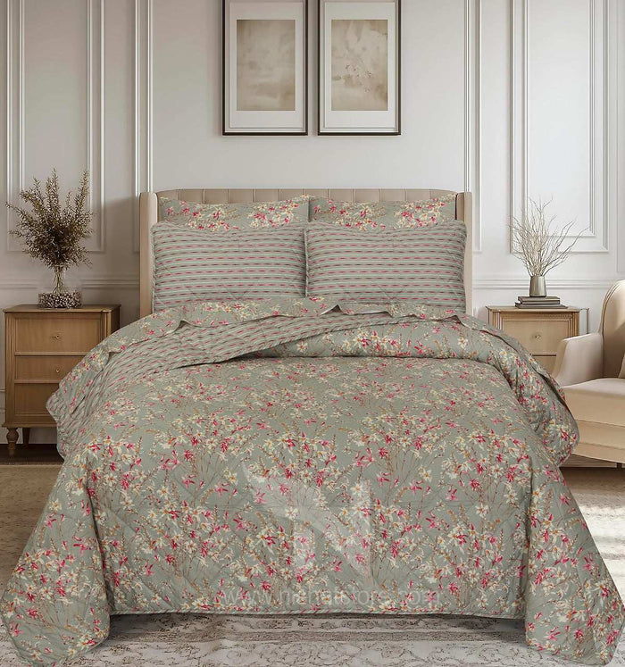 Quilted Comforter Set 6 Pcs Design 925 - Nishat Creative Store