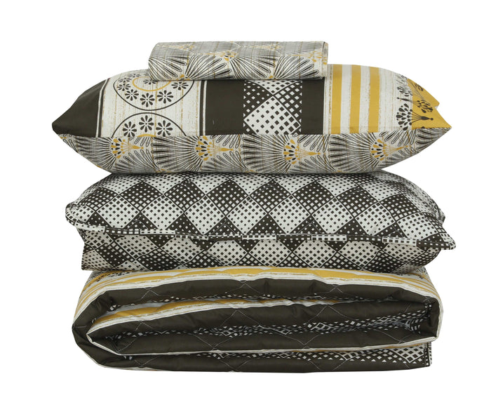Quilted Comforter Set 6 Pcs Design 929 - Nishat Creative Store