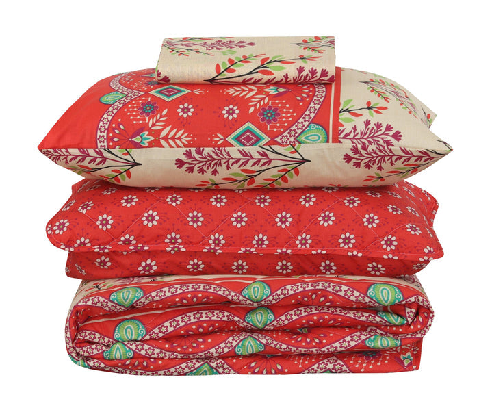 Quilted Comforter Set 6 Pcs Design 931 - Nishat Creative Store