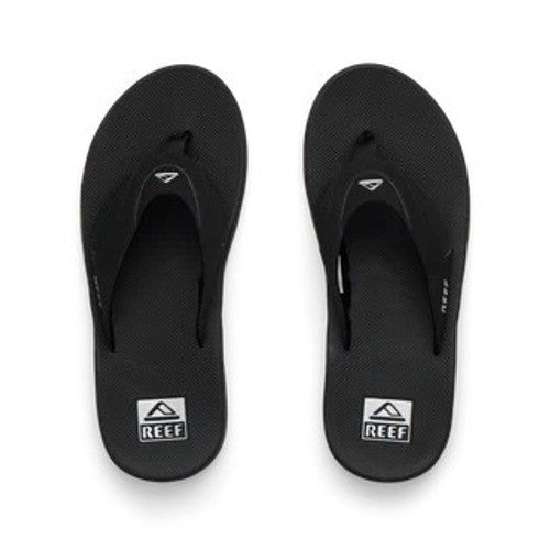 Reef Fanning men's sandals in gunmetal and ocean with built-in bottle opener, size 10, featuring adjustable straps and casual style.