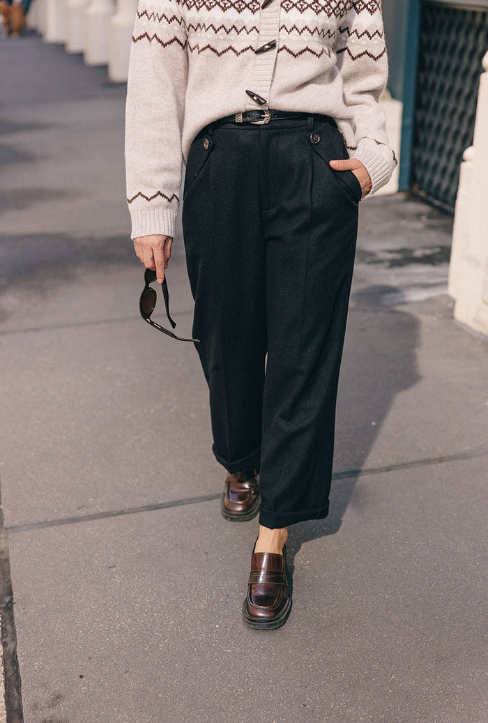 Petite Studio's Reign Wool Pants in Black