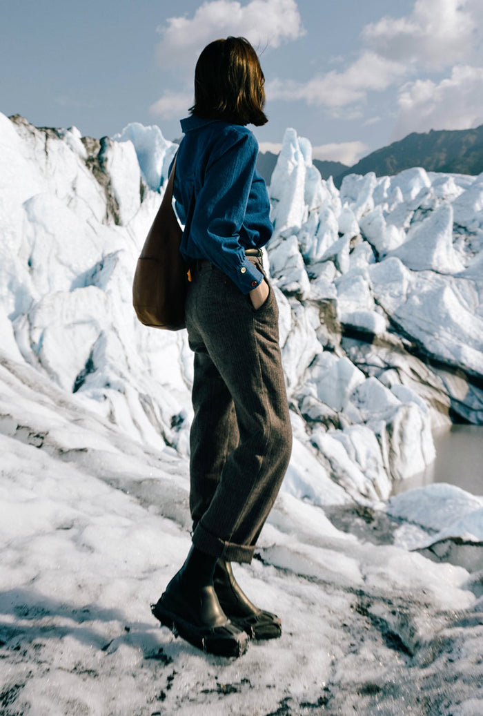 Petite Studio's Reign Wool Pants in Brownstone