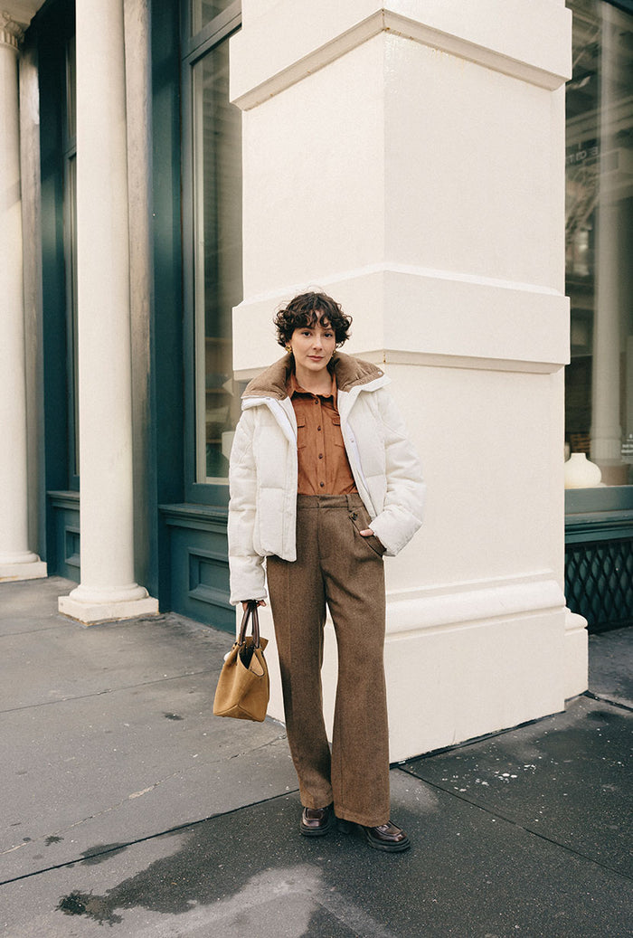 Petite Studio's Reign Wool Pants in Hazelnut