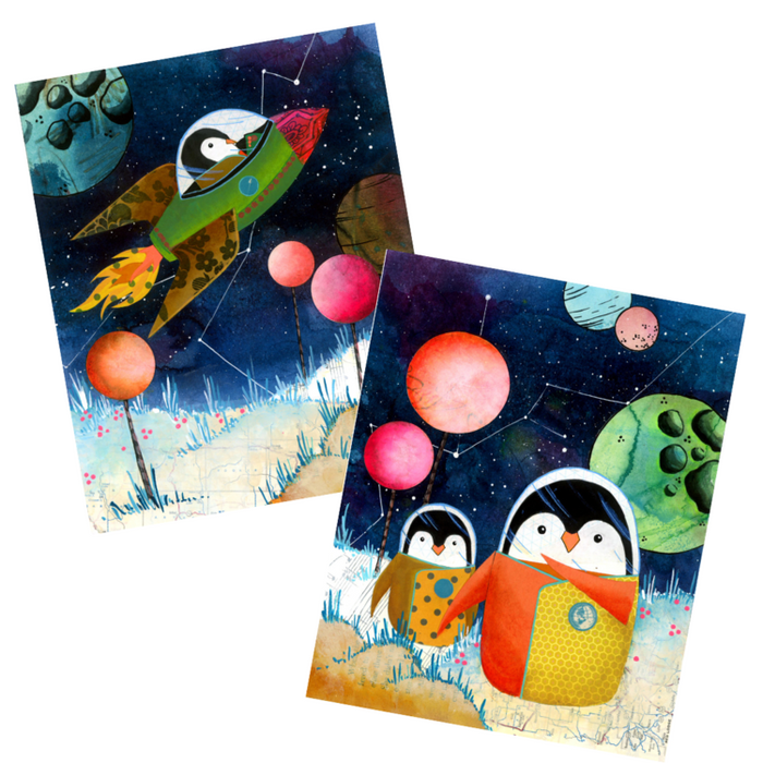 Rocket Penguin - fine art print