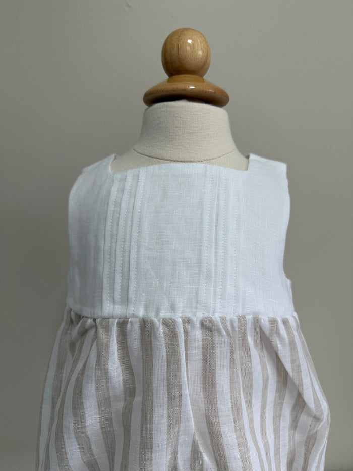 Romper Beige Stripes