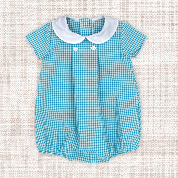 Romper 'Checkered Fun' Turquoise