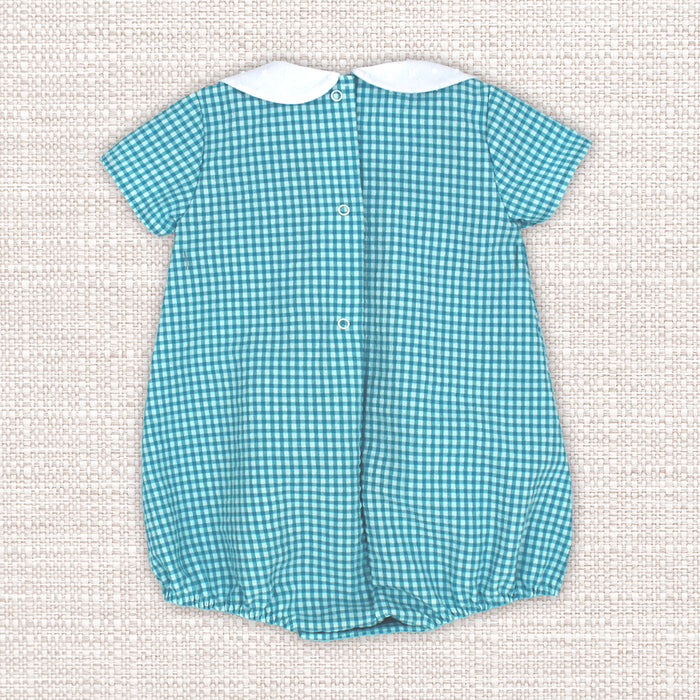 Romper 'Checkered Fun' Turquoise