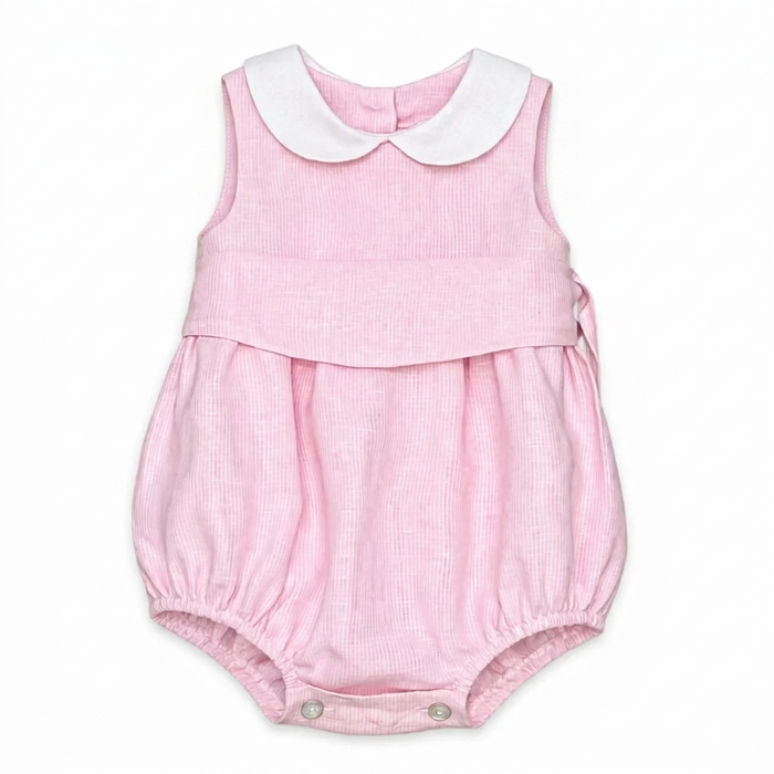 Romper 'Linen Stripes' Pink