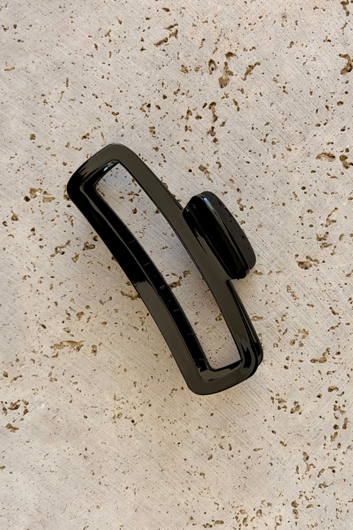Sadie Acetate Hair Claw Clip - Black - The Self Styler