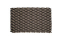 Rectangular rope doormat with charcoal and sand interwoven pattern.