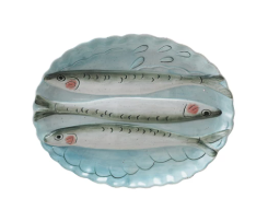 SCALLOPED OVAL FISH PLATE