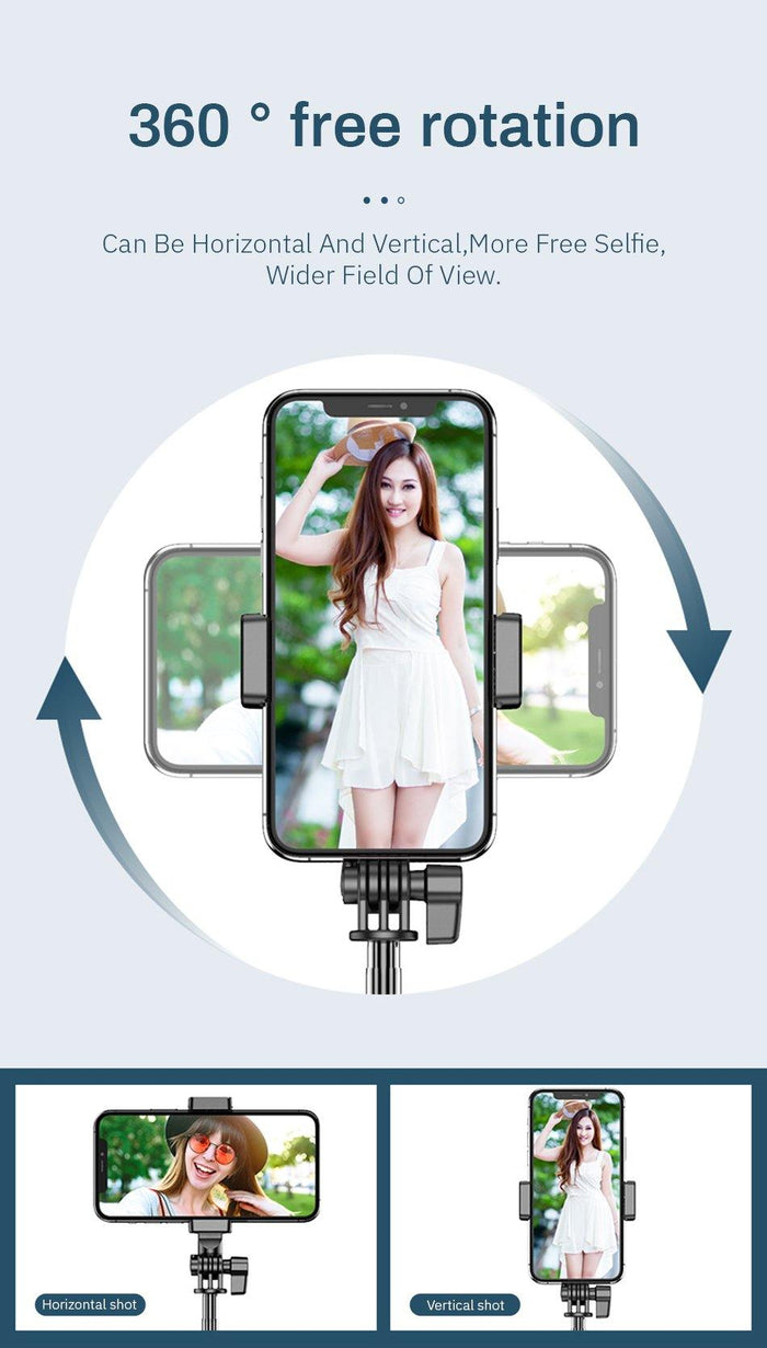 Selfie Stick- Led Ring Light Foldable Tripod Monopod - MY STORE LIVING