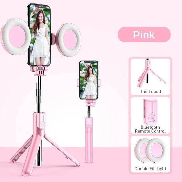 Selfie Stick- Led Ring Light Foldable Tripod Monopod - MY STORE LIVING