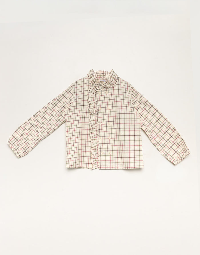 Shirt 'Cuadros Granate' Girl
