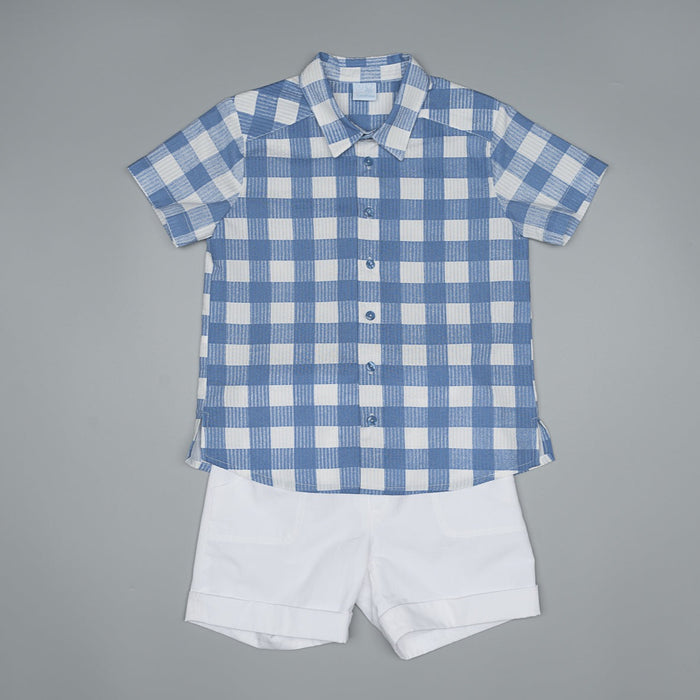 Short Set Blue Checks
