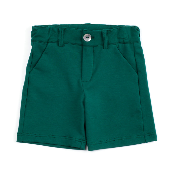 Green shorts on a white background