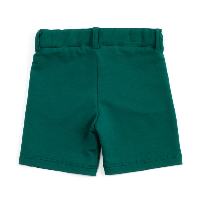 Green shorts on a white background