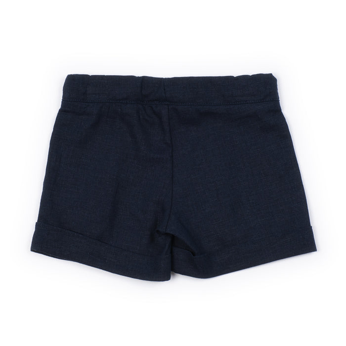 Black shorts on a white background