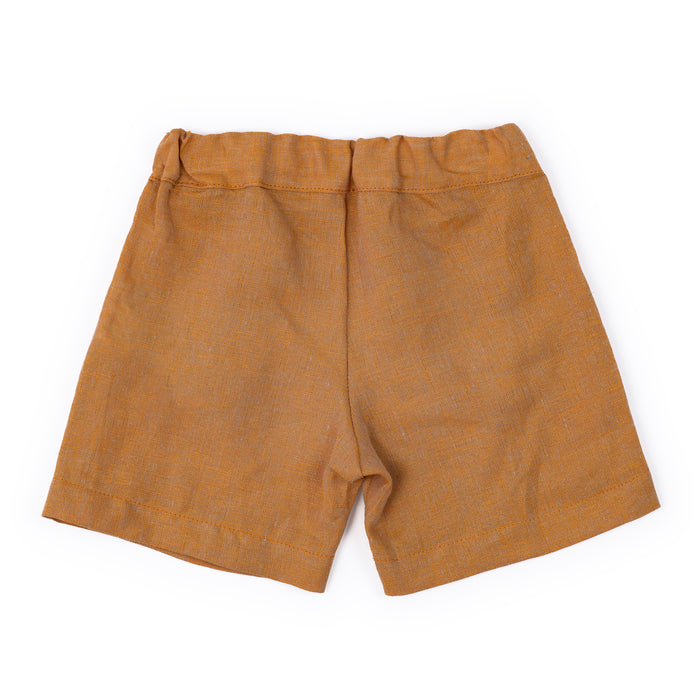 Brown shorts on a white background