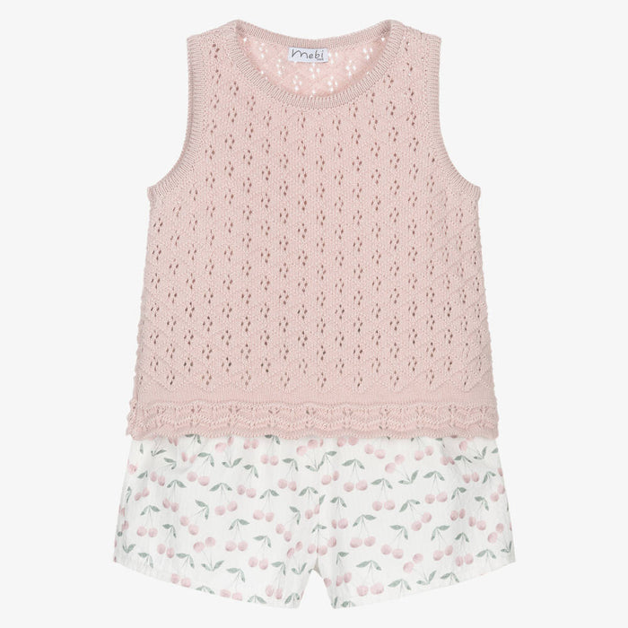 Short Set 'Pink Cherries'