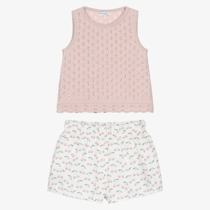 Short Set 'Pink Cherries'