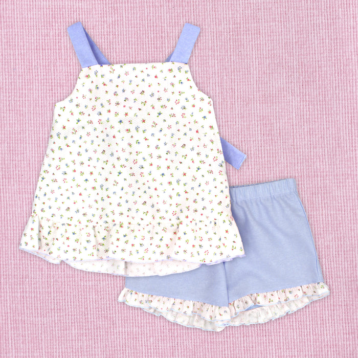Short Set 'Piquet Florals'