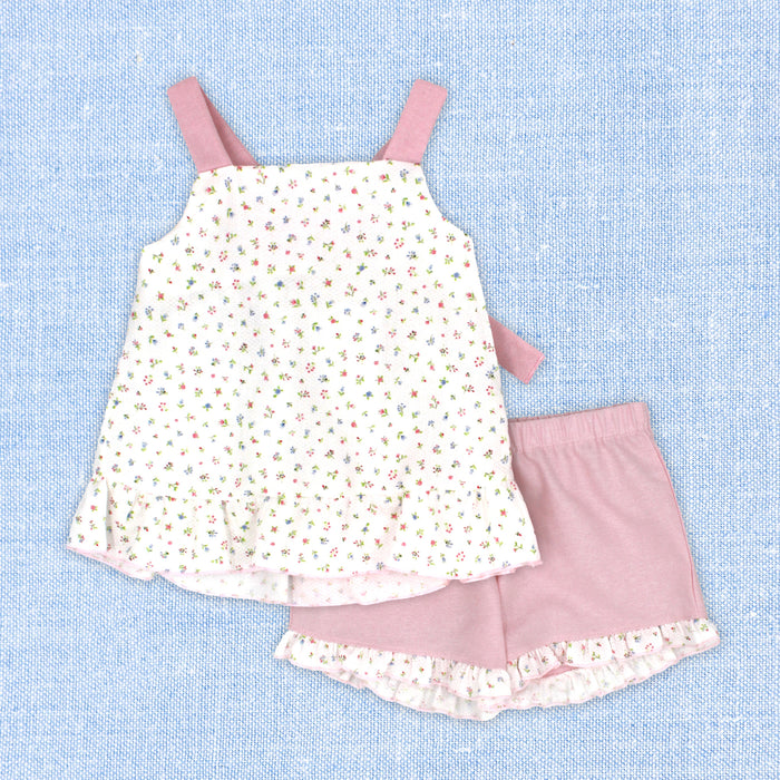 Short Set 'Piquet Florals'