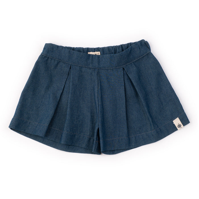 Blue shorts on a white background