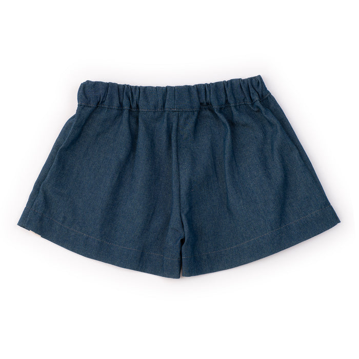 Blue shorts on a white background