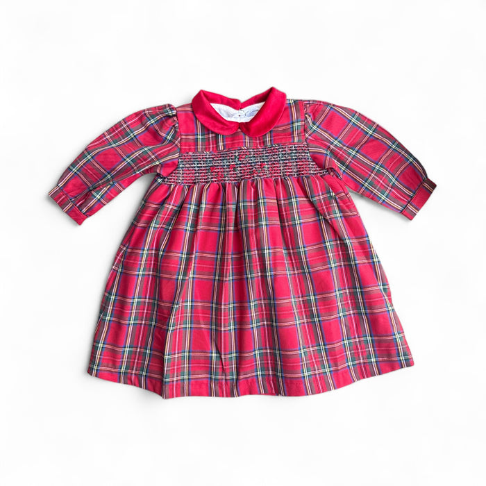 Smock Dress 'Tartan Red'