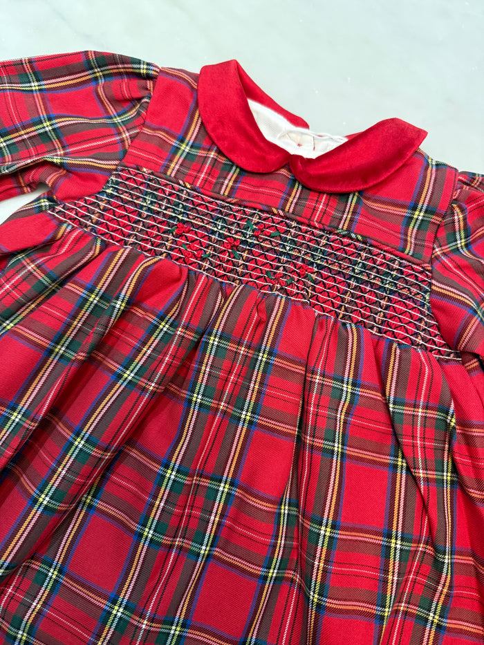 Smock Dress 'Tartan Red'