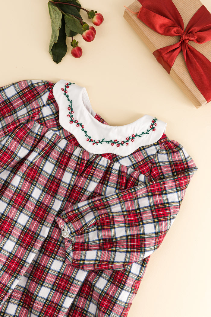 Smock Romper 'Charlotte' Tartan