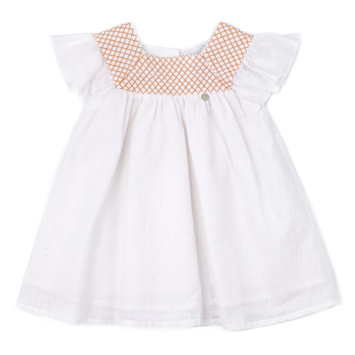 Smocked Dress Orange