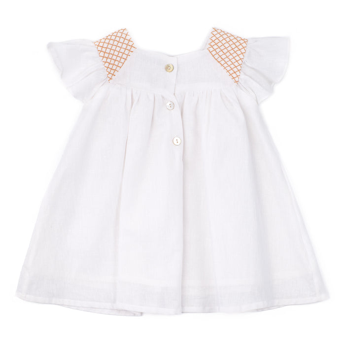 Smocked Dress Orange