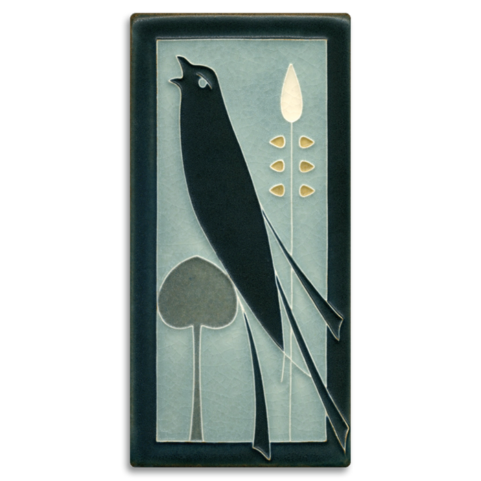 Songbird. Motawi polychrome tiles are striking individual art pieces. Each one is made by hand and with heart in Ann Arbor, Michigan.   A