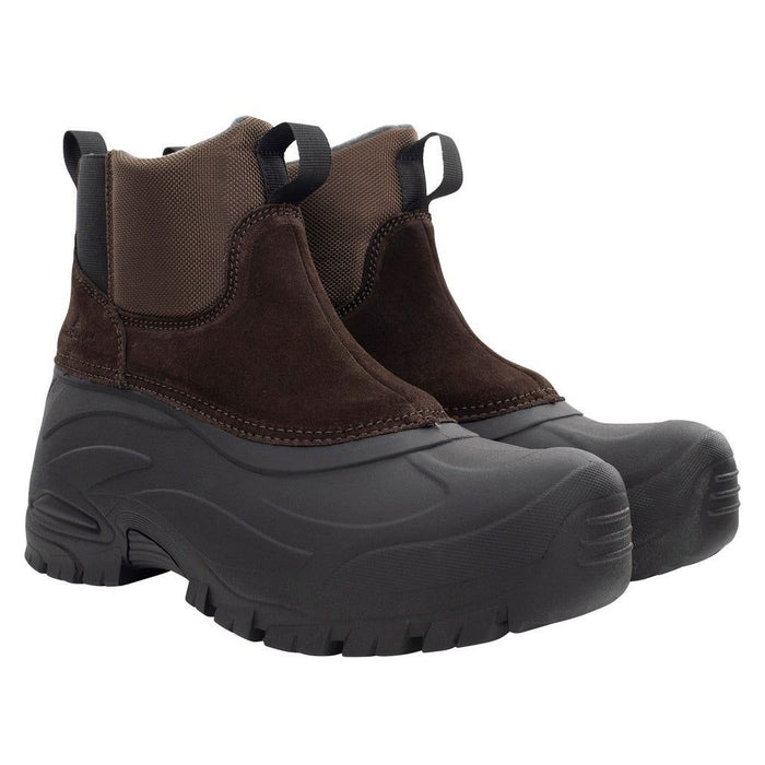 Men's Staheekum winter boots in brown, size 13, with a sturdy leather exterior and warm lining, suitable for cold weather.
