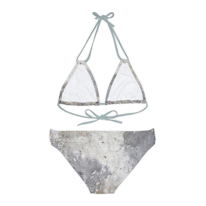 Strappy Artwork Bikini Set Logo on Top