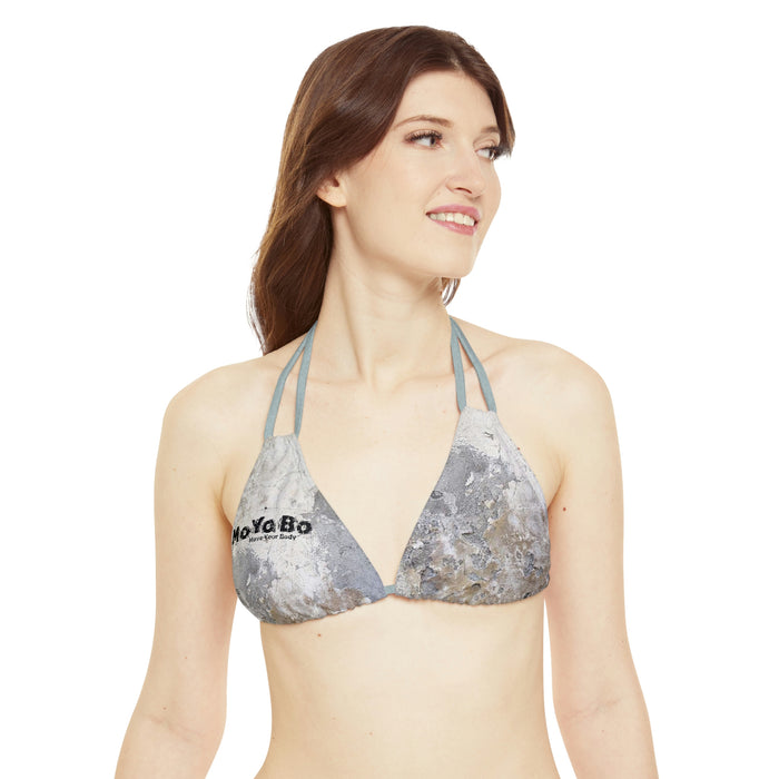 Strappy Artwork Bikini Set Logo on Top