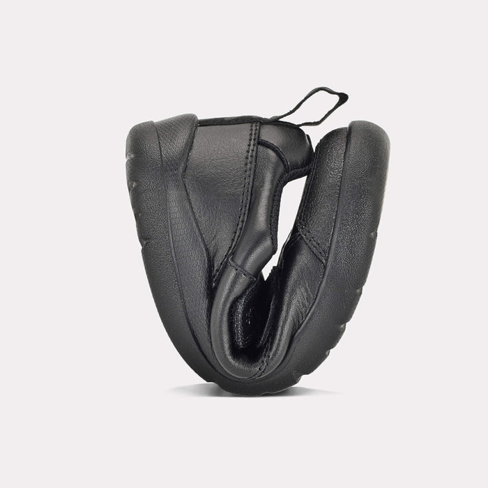 Boys Black Barefoot School Shoe - flexed