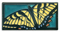 Turquoise Monarch 4x8 #4809 by Motawi. Each art tile is handmade in Ann Arbor, Michigan.