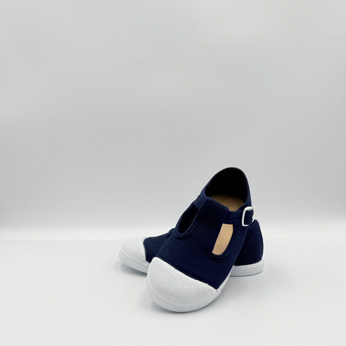 T- Strap 'Cap Toe' Marino