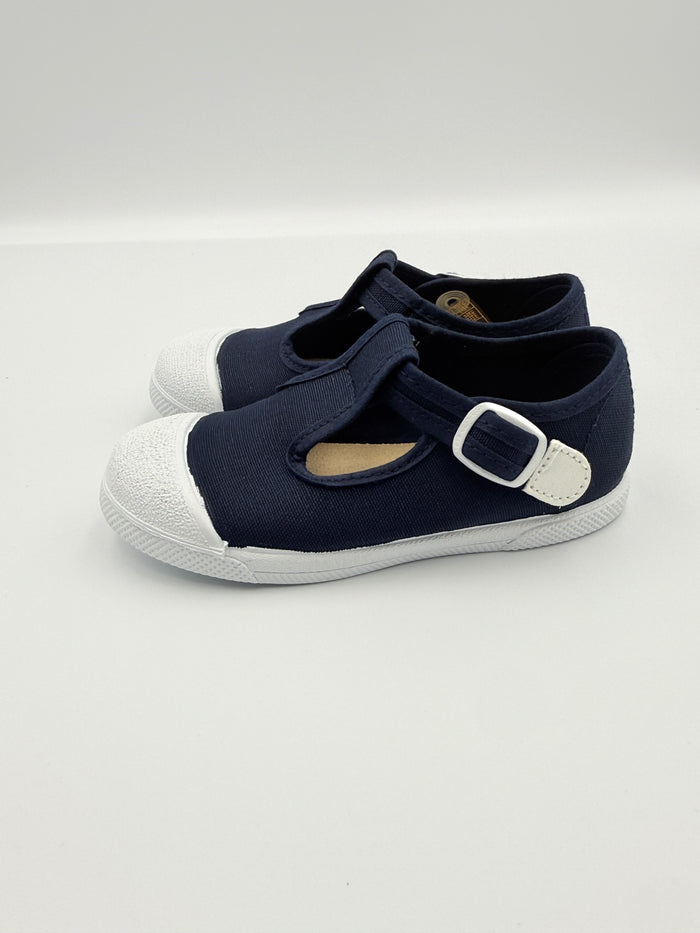T- Strap 'Cap Toe' Marino