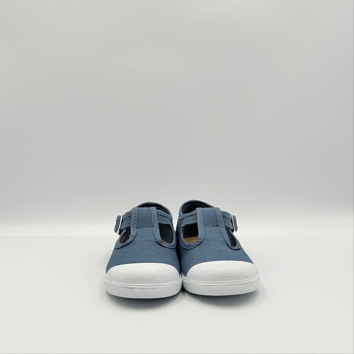 T- Strap 'Cap Toe' Navy