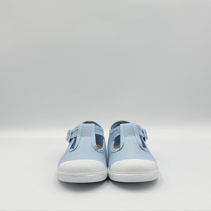 T- Strap 'Cap Toe' Sky Blue