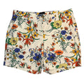 Talbots women's floral print relaxed chino shorts in size 8 petite with 6-inch inseam, shown on a model.