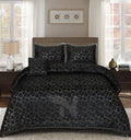 Texture Embossed Heavy Velvet Bed Sheet Set 4 Pcs Design 561 - Nishat Creative Store