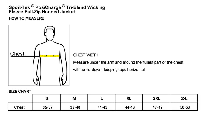 The Citadel, Atlanta Citadel Club Full-Zip Hooded Jacket - Size chart